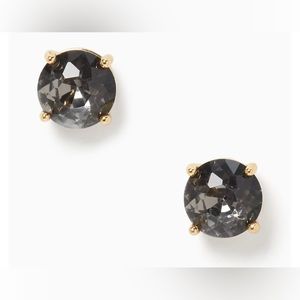 Kate Spade Gumdrops Studs Black Diamond Glass Gold plated NIB